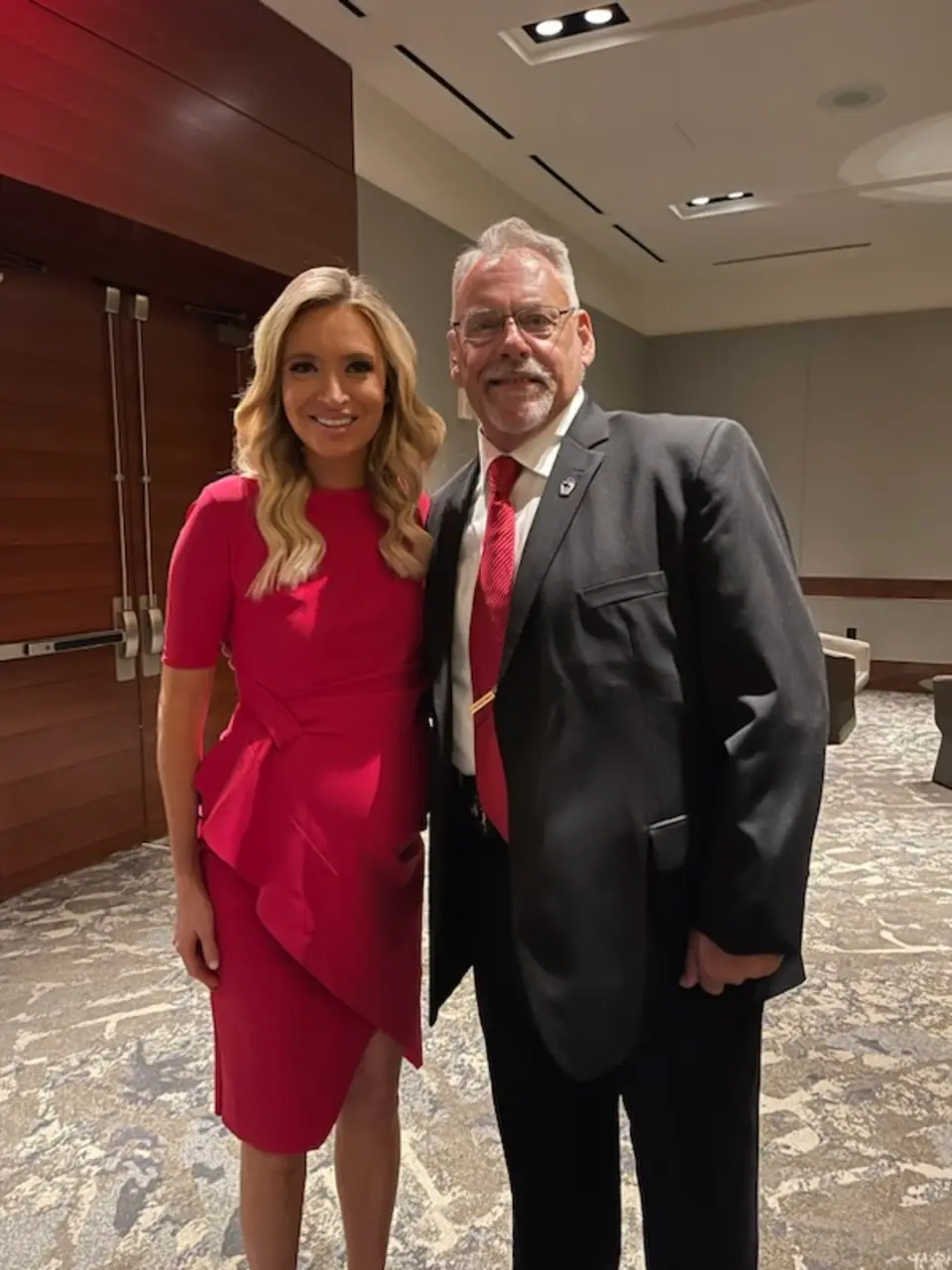 Kayleigh McEnany with Robert Beverly of TXDF providing PPO
